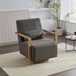 Swivel Modern Upholstered Accent Chair With Armrests