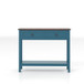 Farmhouse Style Console Table With 2 Drawers And Bottom Storage Shelf