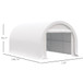 Outsunny - 10' x 16' Carport, Heavy Duty Portable Garage Storage Tent With Large Zippered Door, Anti-Uv Pe Canopy Cover For Car, Truck, Boat, Motorcycle, Bike, Garden Tools, Outdoor Work