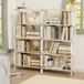 5 Tier Industrial Bookshelf, Tall Bookcase With Open Design, Vintage Storage Organizer