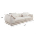 Nordic Modern Sofa With Removable Pillowcase, High Density Sponge Filling, 4 Throw Pillows