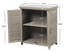 Potting Bench With Storage Cabinet And Metal Table Top For Outdoor