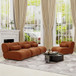 Modern L-Shaped Modular Sofa Set High Comfort Chenille Fabric