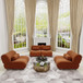 Modern L-Shaped Modular Sofa Set High Comfort Chenille Fabric