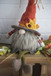 Sitting Gnome With Maple Leaf On Hat, For Holiday Harvest Festival Fall Festival & Thanksgiving Table Decorations (Set of 2) - Orange Multi
