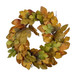 Dia Maple Leaf Wreath, Botanicals Decor For Harvest Festival Fall Festival & Thanksgiving Table Decorations - Green / Mustard