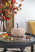 Pumpkin Ornament Decor For Holiday Harvest Festival Fall Festival & Thanksgiving (Set of 2) - Orange / White