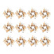 Fall Leaves Wreath, Botanicals Decor For Harvest Festival Fall Festival & Thanksgiving Table Decorations (Set of 12) - Orange Multi