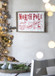 Iron / Wood North Pole Trading Company Wall Sign, For Christmas Holiday Table Wall Decor - White / Red