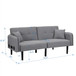Folding Ottoman Sofa Bed With Stereo - Gray Fabric