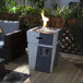 20" Propane Gas Fire Pit Table, 50000 Btu Square Concrete Fire Pit For Outside Patio Deck Garden Backyard - Light Gray Blue