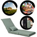 Foldable Portable Camping Chair With Carry Bag 14 Position Adjustable Recliner For Adults Cotton & Metal Frame For Outdoor Travel, Picnic, Or BBQ - Light Green