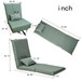 Foldable Portable Camping Chair With Carry Bag 14 Position Adjustable Recliner For Adults Cotton & Metal Frame For Outdoor Travel, Picnic, Or BBQ - Light Green