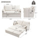 Pull Out Sofa Bed, Corduroy Convertible Sleeper Sofa Couch, Side Storage, And USB / C - Type Charging Ports Chair