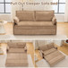 Pull Out Sofa Bed, Corduroy Convertible Sleeper Sofa Couch, Side Storage, And USB / C - Type Charging Ports Chair