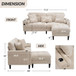 3 Seat L-Shaped Chenille Sofa With Removable And Storage Ottoman, Side Storage, And USB / C - Type Charging Ports Sofa For Living Room