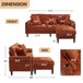 3 Seat L-Shaped Chenille Sofa With Removable And Storage Ottoman, Side Storage, And USB / C - Type Charging Ports Sofa For Living Room