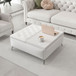 Modern Square Storage Ottoman Coffee Table With Lift-Top Design