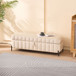 Wide Upholstered Storage Soft Bench Ottoman With Metal Legs