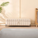 Wide Upholstered Storage Soft Bench Ottoman With Metal Legs