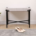 Handwoven Paper Rope Foot Rest Shoes Stools Ottomans For Entryway