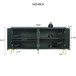 Modern Wood Sideboard Cabinet With Carved Door Panels, Adjustable Shelves, And Sturdy Metal Legs