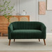 Modern Loveseat Couch Sofa With Corduroy Upholstery, 2 Seat