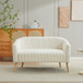 Modern Loveseat Couch Sofa With Corduroy Upholstery, 2 Seat