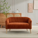 Modern Loveseat Couch Sofa With Corduroy Upholstery, 2 Seat