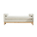 Elegant Upholstered Bench Daybed Ottoman With Bolster Pillows