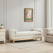 Elegant Upholstered Bench Daybed Ottoman With Bolster Pillows