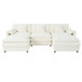 Modern Comfy Deep Seat Modular Sectional Sofa Cloud Couch With Ottoman