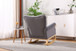 Modern Rocking Chair, Upholstered Accent Chair For Nursery, Small Contemporary Rocke