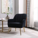 Modern Mid-Century Chair Tufted Sherpa Armchair For Living Room Bedroom Office