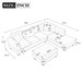 Modern Sectional Sofa With Storage Ottoman, L-Shape Couch With 2 Pillows And Cup Holder, Sectional Sofa With Reversible Chaise For Living Room