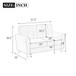 Modern Living Room Loveseat Linen Upholstered Couch Furniture For Home Or Office