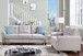 Modern Living Room Sofa Set Linen Upholstered Couch Furniture For Home Office