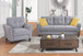 Modern Living Room Sofa Set Linen Upholstered Couch Furniture For Home Office