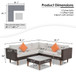4 Pieces Outdoor Wicker L-Shape Sofa Set