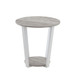 Elysian - Contemporary Round End Table With Shelf - Gray