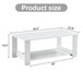 Simple White Textured Coffee Table, Material, Living Room Furniture With Storage Space, Nordic Minimalist Design - White