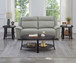 Anze - 3 Piece Coffee Table Set Contemporary Oval Wood Shelf - Charcoal