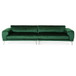 Comfy 4 Seat Sofa With Metal Legs, Modern For Living Room And Study - Emerald