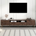 Mid Century TV Stand With 2 Drawers, Media Console Table For Tvs Up To 85'', Entertainment Center With Storage For Living Room - Dark Brown