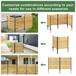 Goodyo - Outdoor Privacy Screen Cedar Wood And Aluminum Frame Fence For Pool Equipment And Trash Can Enclosures - Black / Natural