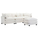 L-Shape Chenille Upholstered Sofa For Living Room Modern Luxury Sofa Couch With Ottoman And 5 Pillows For Living Room