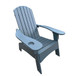 Outdoor Or Indoor Wood Adirondack Chair With An Hole To Hold Umbrella, On The Arm