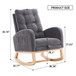 Accent Rocking Chair With Footrest, High Back