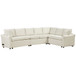 L-Shaped Sofa Convertible Sofa Bed Pull Out Sofa Sleeper With Two Back Pillows, Two USB Ports And Two Power Sockets For Living Room