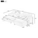 Sectional Sofa Upholstered Sofa With Two Removable Ottoman, Two USB Ports, Two Cup Holders And Large Storage Box For Living Room